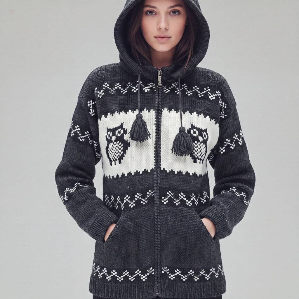 OLDTRIBES™ Nocturne Owl Wool Jacket