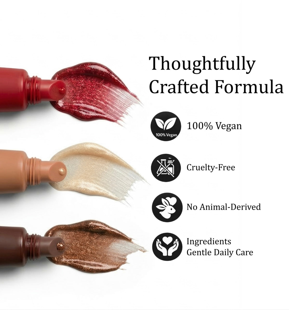 Vegan Lip Balm Trio Set – Peptide & Shea Butter, 3 Flavours