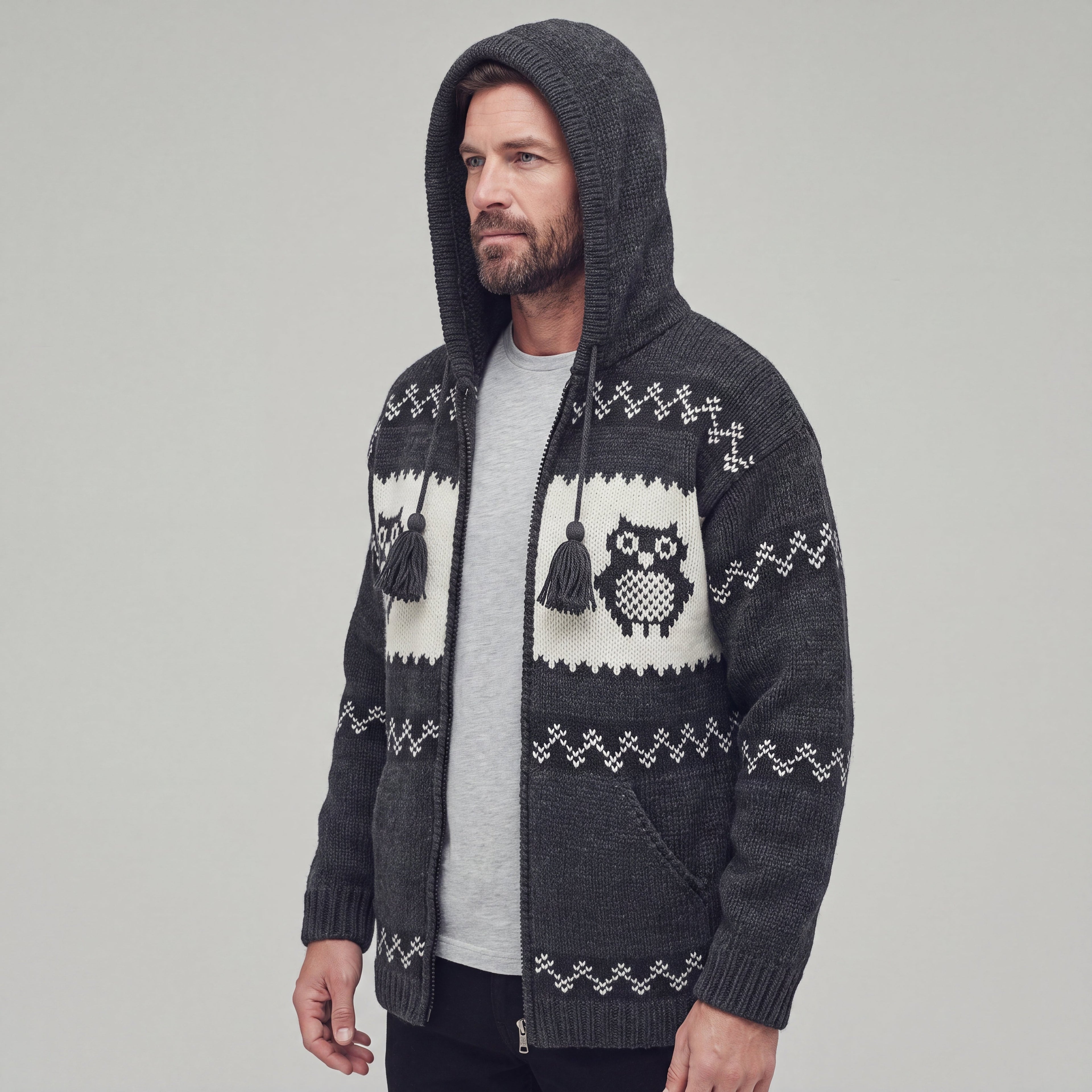 OLDTRIBES™ Nocturne Owl Wool Jacket