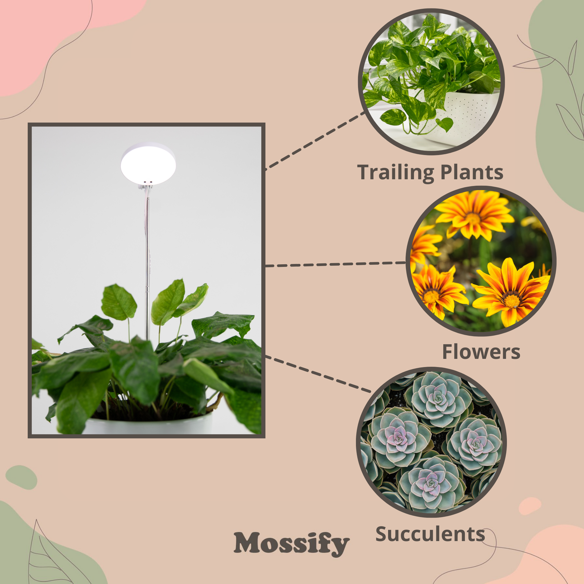 28" Adjustable LED Plant Light