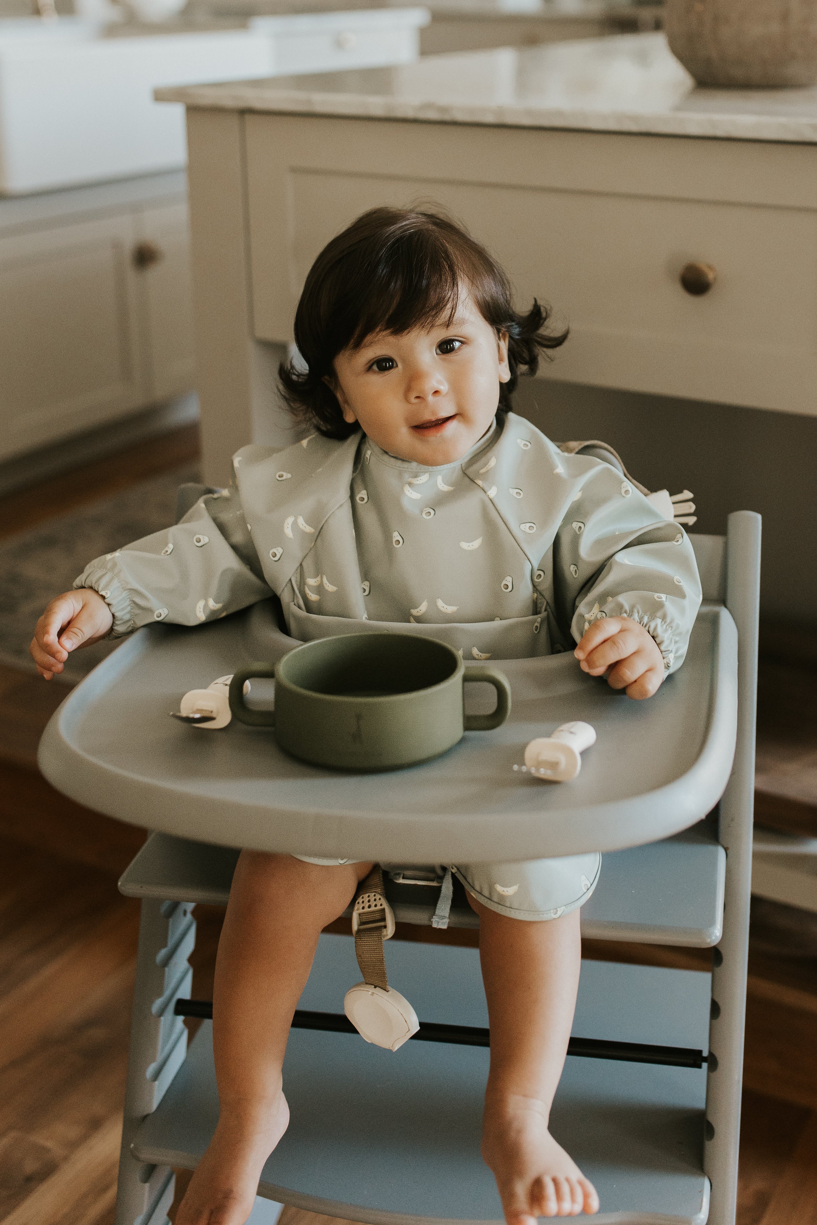 Waterproof Long-Sleeve Baby Bib | 6–24 months
