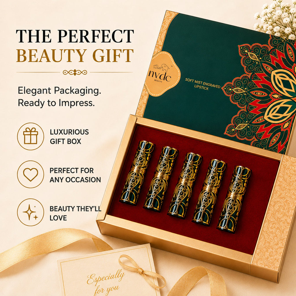 Vegan Lipstick Set – 5 Satin-Matte Shades, Cruelty-Free