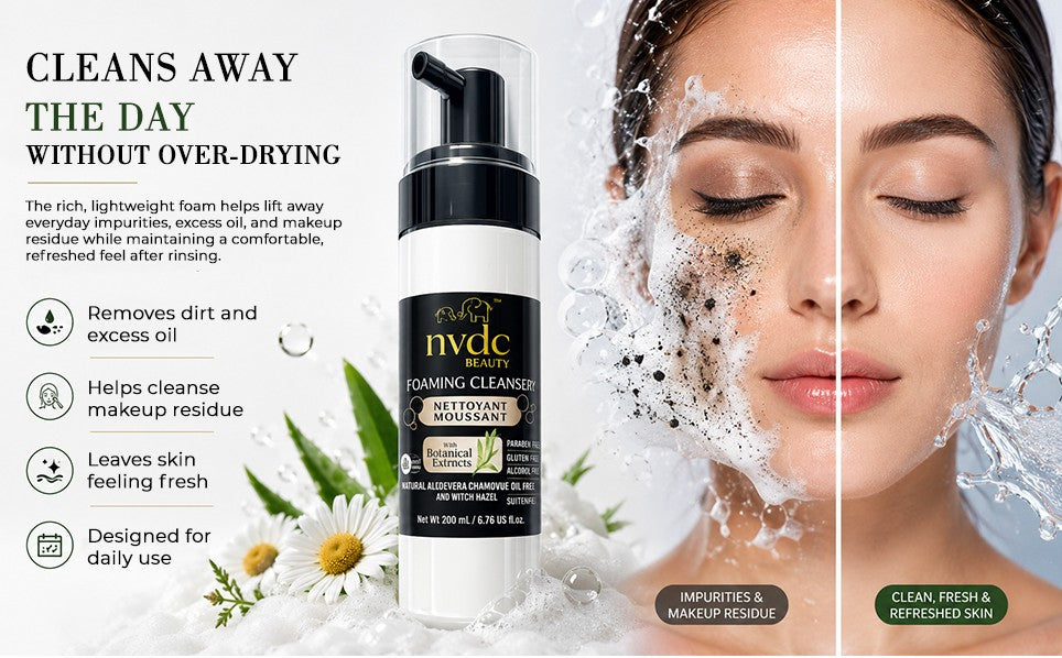 Enriched Face Foaming Cleanser with Chamomile & Witch Hazel