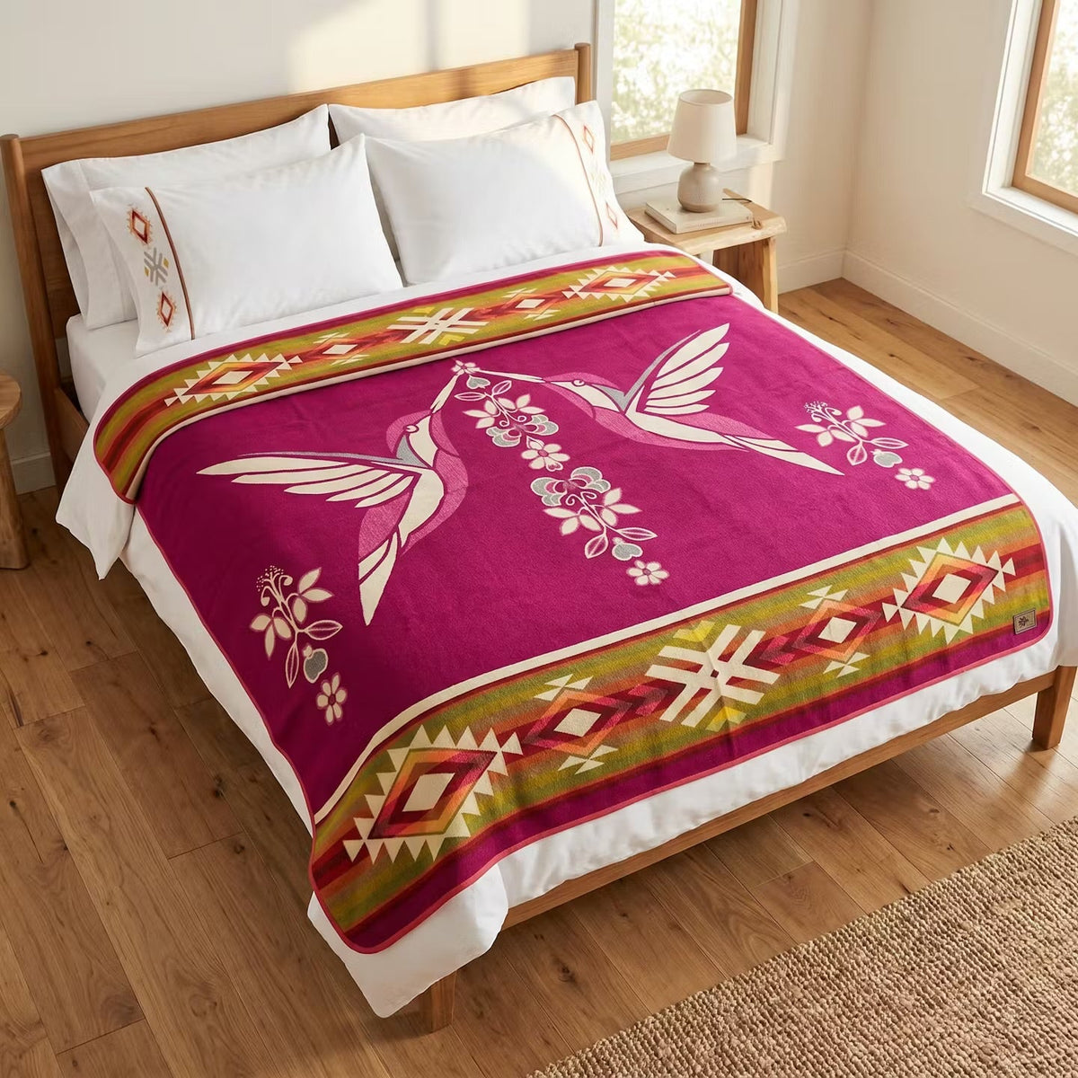 OLDTRIBES™ Twin Hummingbird Reversible  Blanket