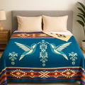 OLDTRIBES™ Twin Hummingbird Reversible  Blanket