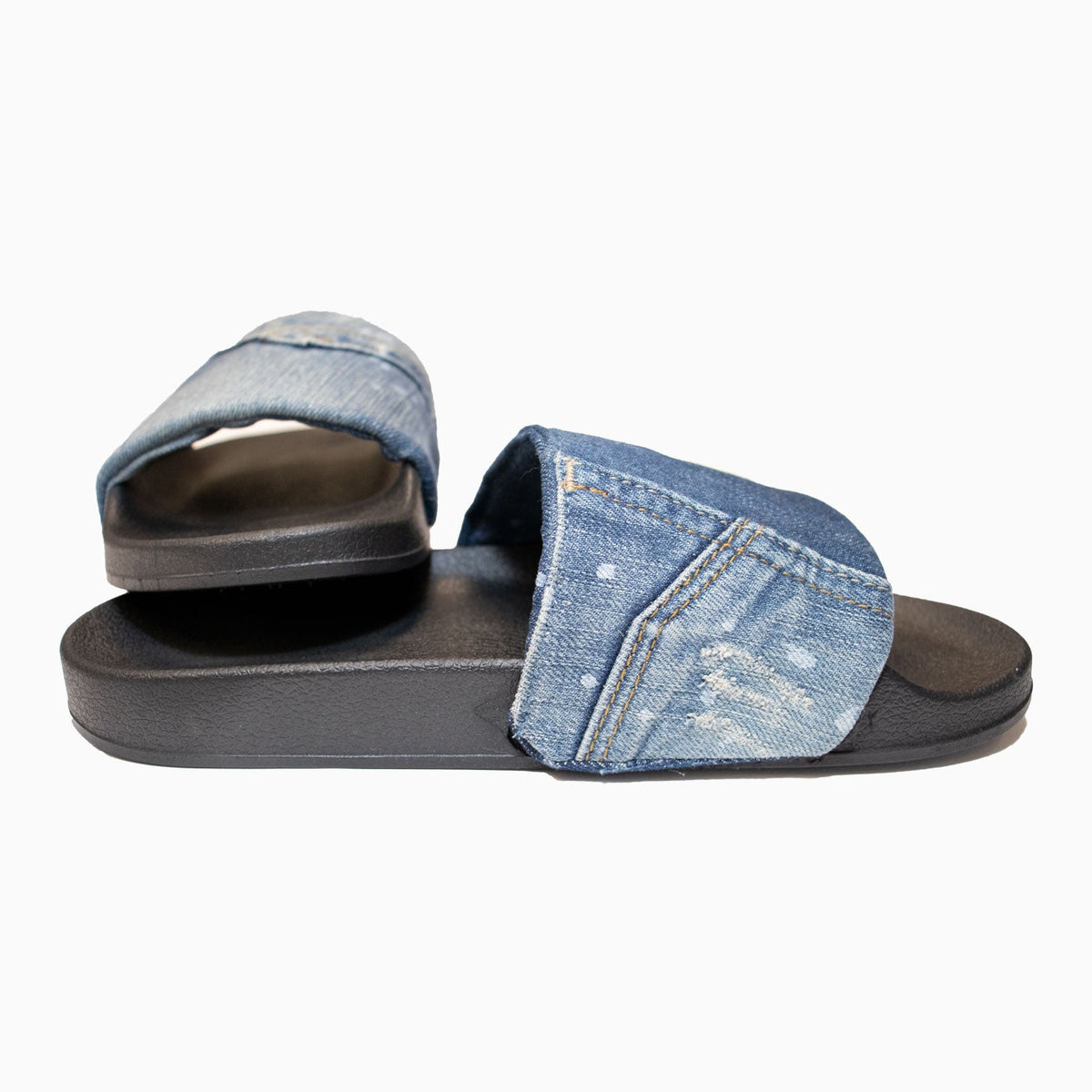 Women's Recycled Denim Slide Sandal