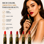 Vegan Lipstick Set – 5 Satin-Matte Shades, Cruelty-Free