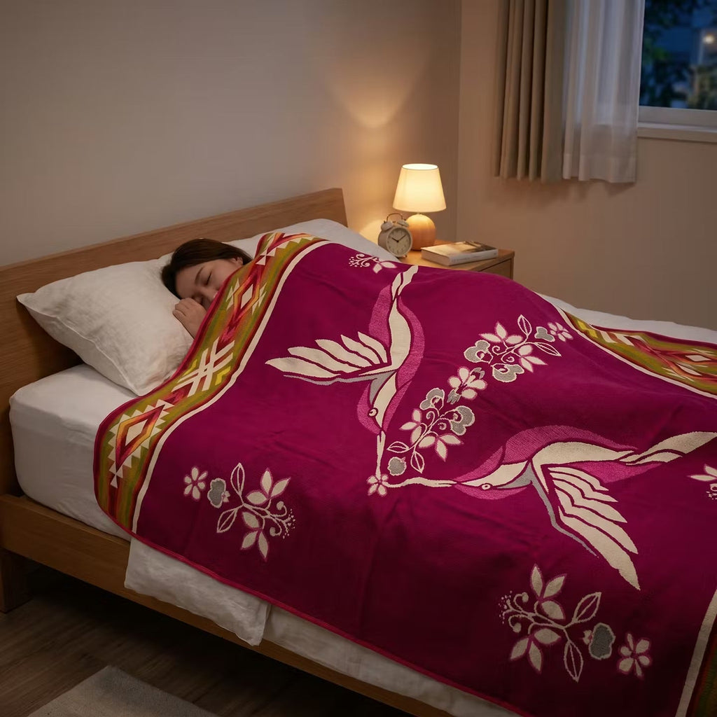 OLDTRIBES™ Twin Hummingbird Reversible  Blanket