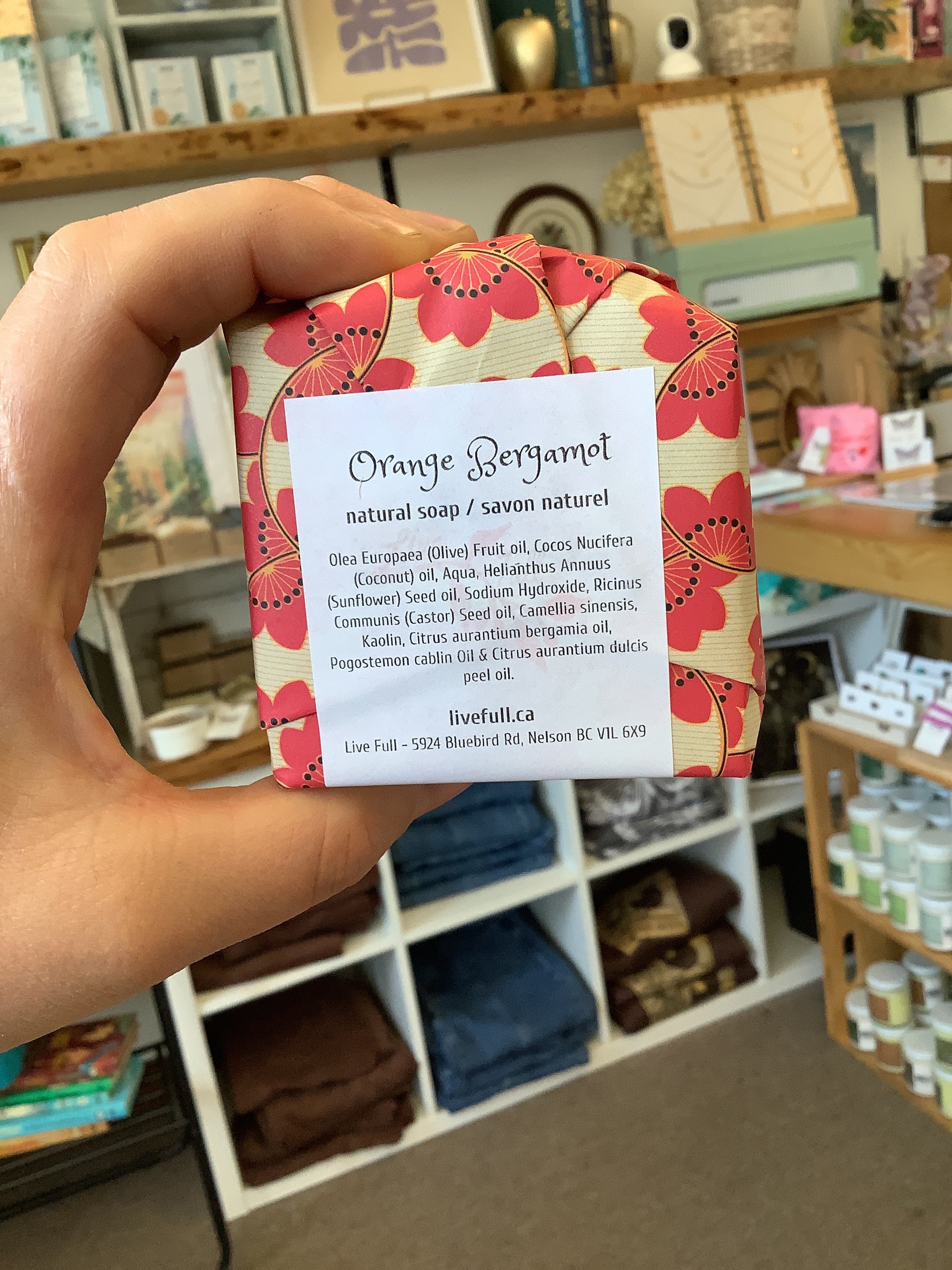 Orange Bergamot Soap- Live Full (Nelson, BC)