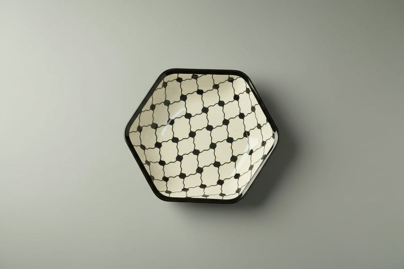 Hexagonal Appetizer Handmade Ceramic Plate