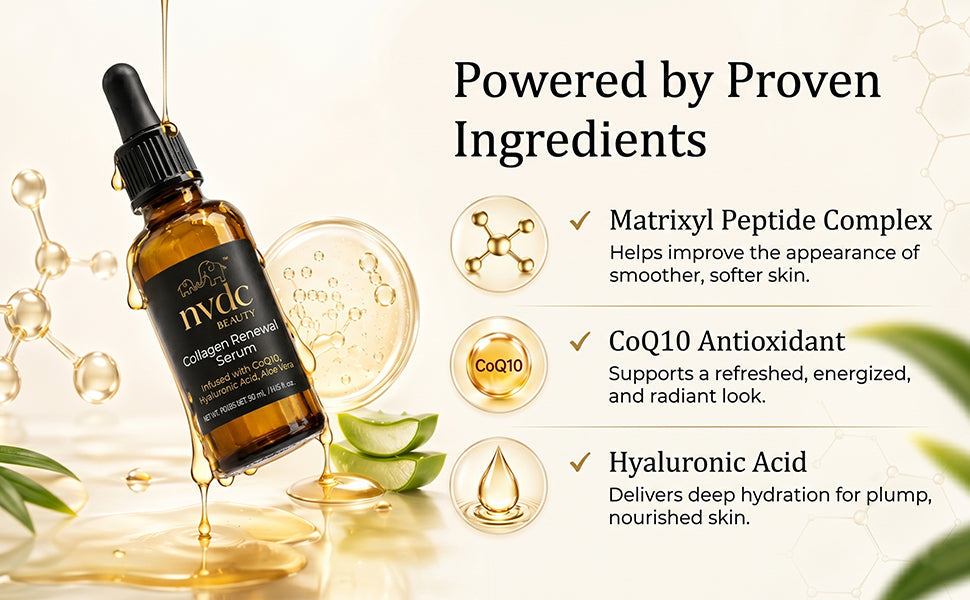 Collagen Face Serum with Tetrapeptide-7 for Anti Aging & Smooth Skin