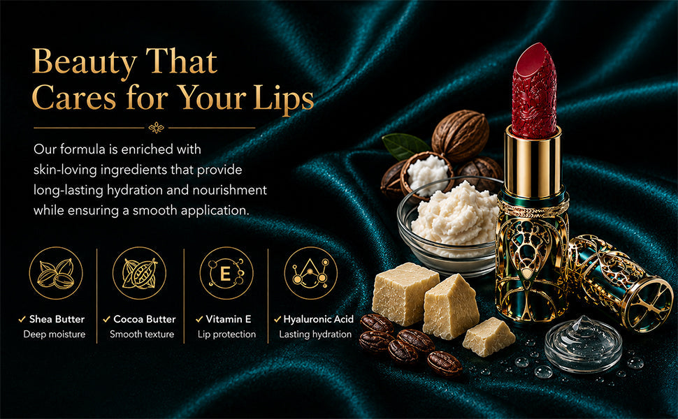Vegan Lipstick Set – 5 Satin-Matte Shades, Cruelty-Free