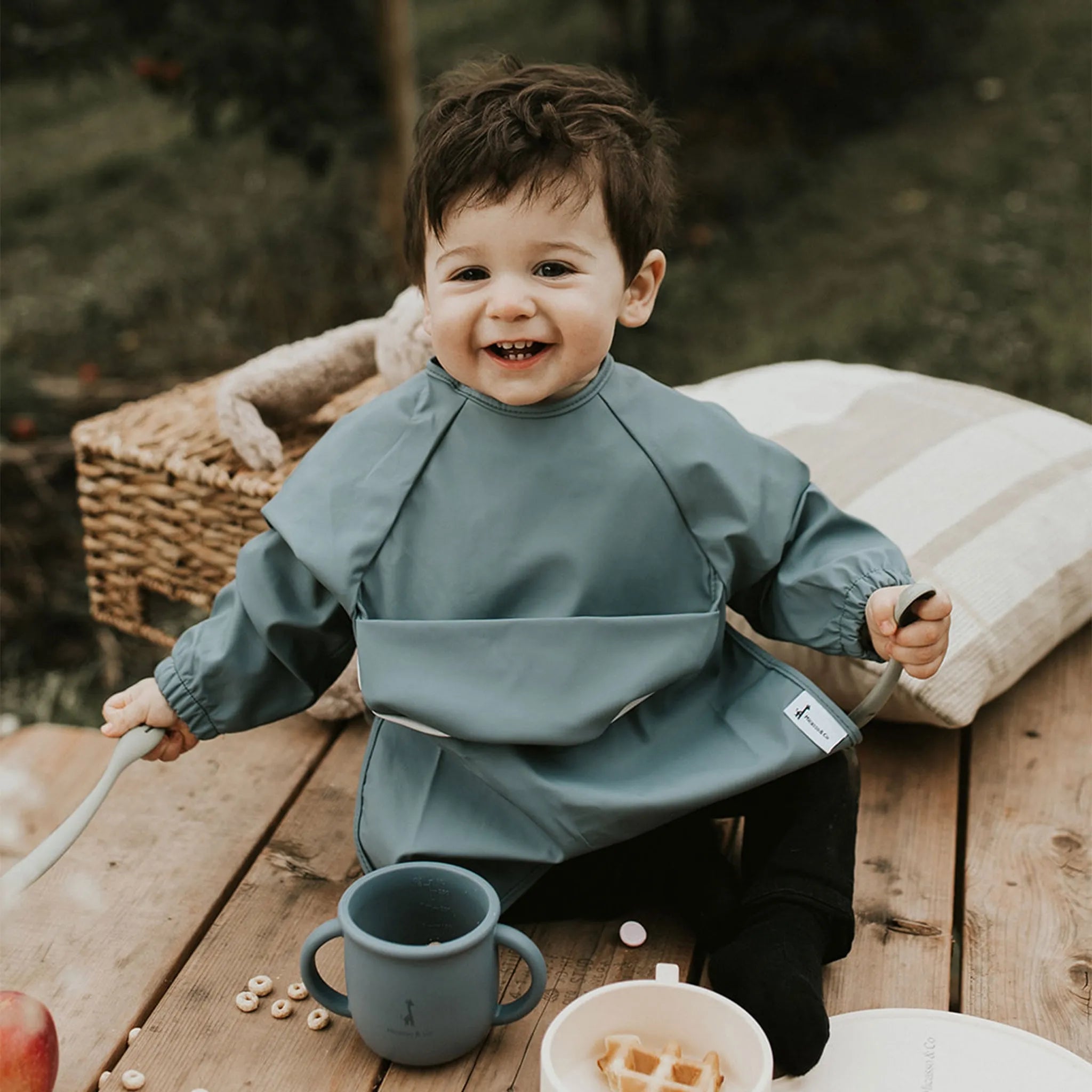 Waterproof Long-Sleeve Baby Bib | 6–24 months
