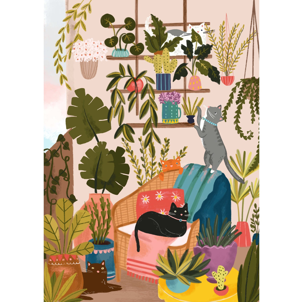 Balcony Cats | 1000-Piece Puzzle for Adults | Designed in Canada by Laura Konyndyk