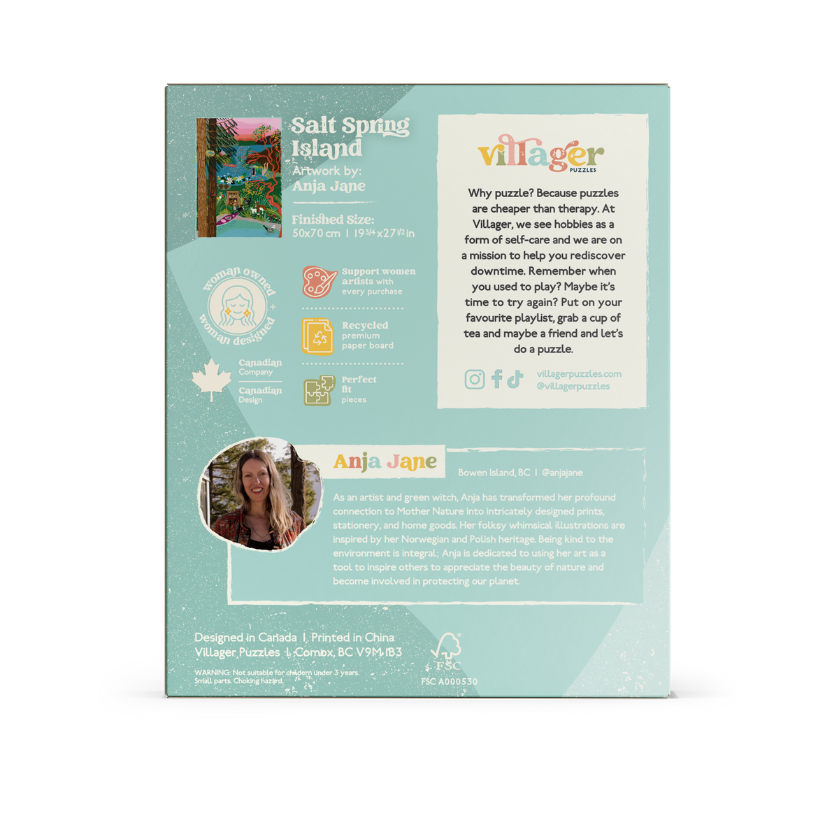 Salt Spring Island | 1000-Piece Puzzle for Adults | Designed in Canada by Anja Jane