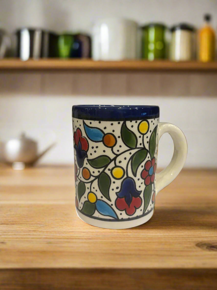 Mug Handcrafted Palestine Ceramic Mug Olive Harmony