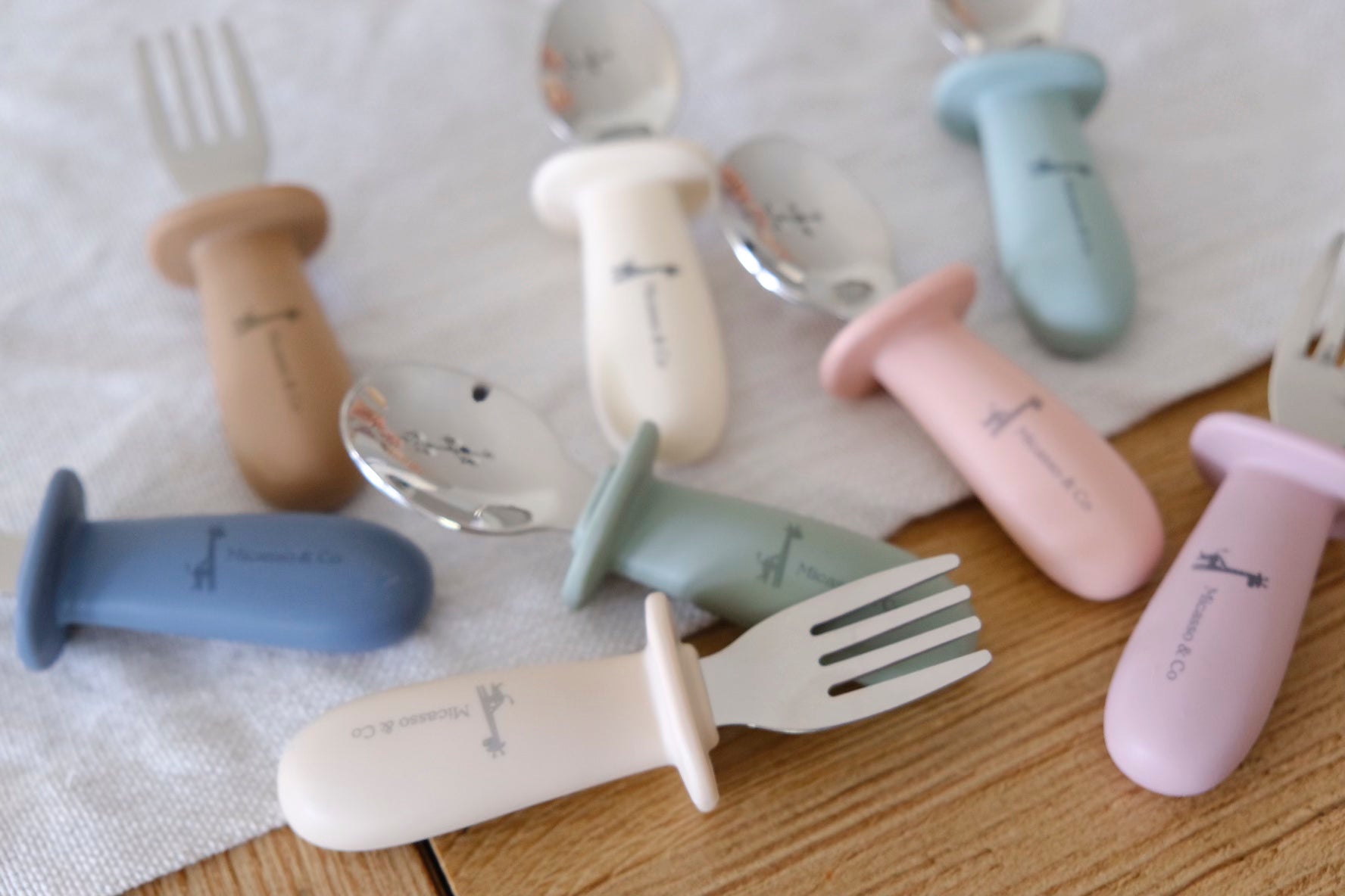 Kids' Spoon and Fork Set | Stainless Steel and Silicone