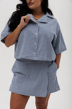 Organic Cotton Gingham Skort