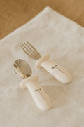 Kids' Spoon and Fork Set | Stainless Steel and Silicone