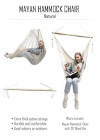 Mayan Hammock Chair with Universal Chair Stand