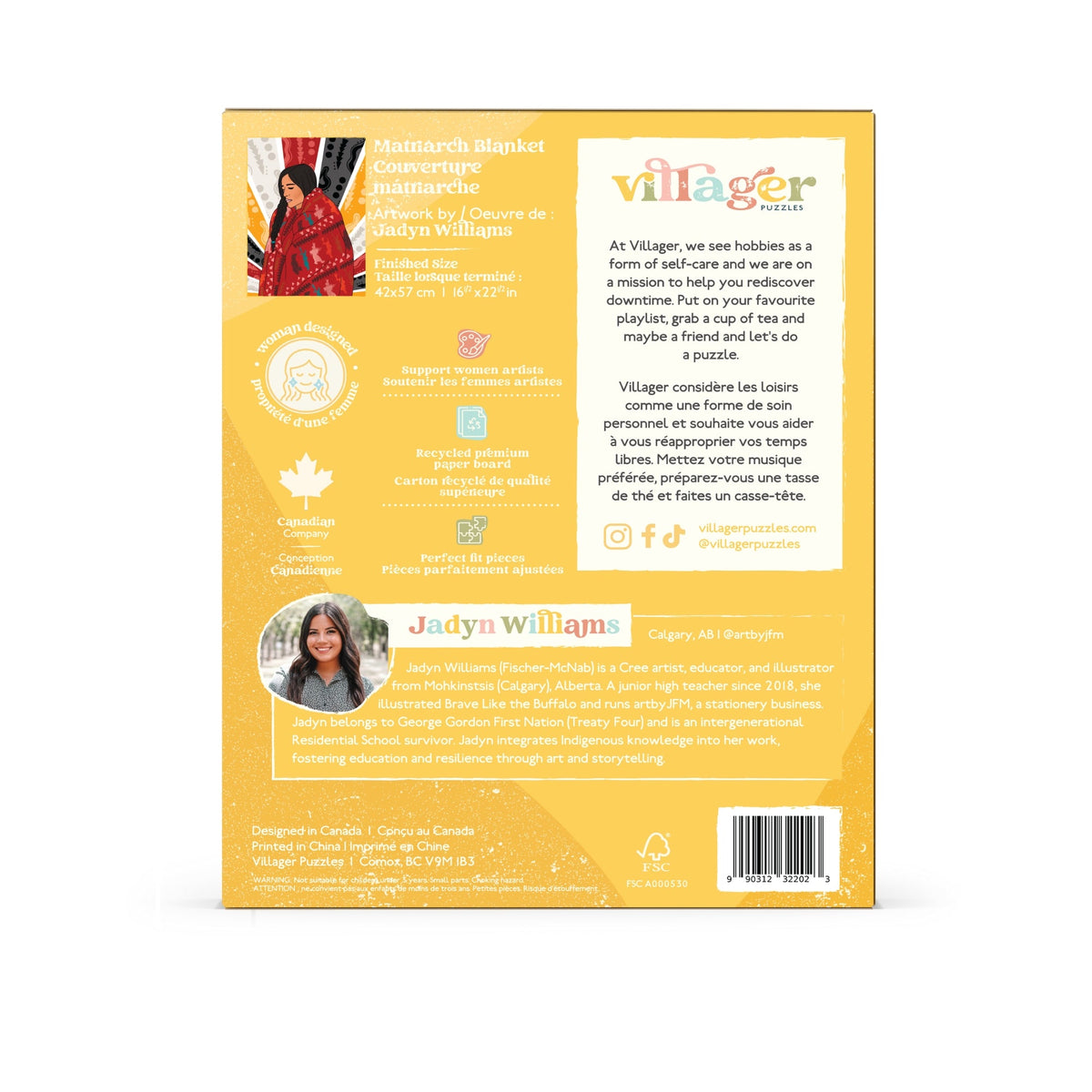 Matriarch Blanket | 500-Piece Puzzle for Adults | Designed in Canada by Jadyn Williams