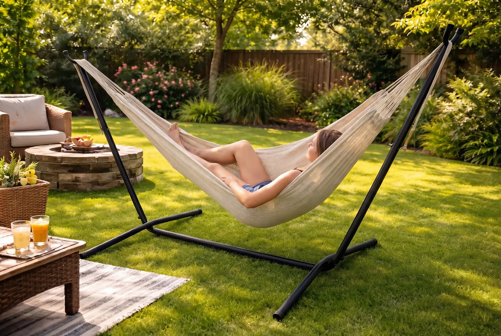 Double Mayan Hammock with Universal Stand