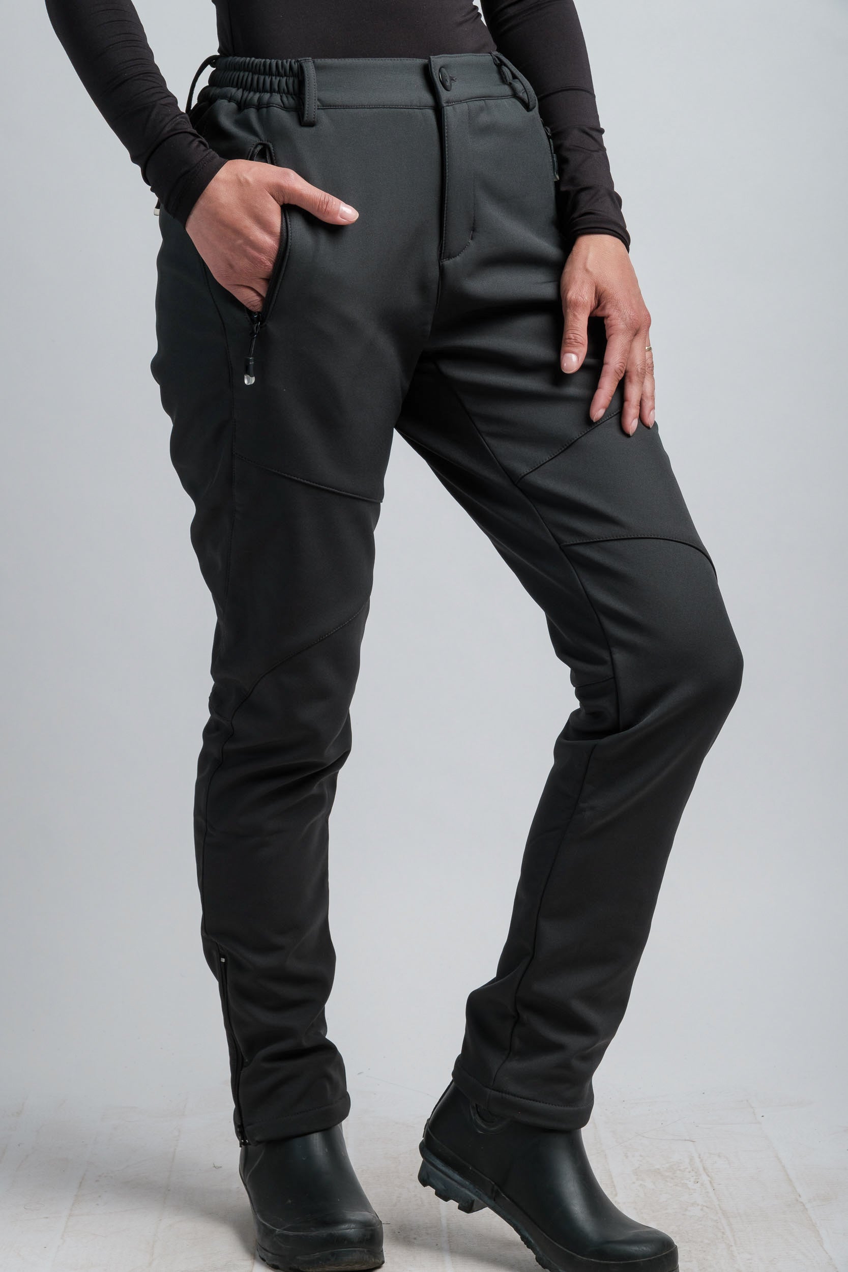 Women's Gray High Waist V2 Adventure Water Resistant Pants
