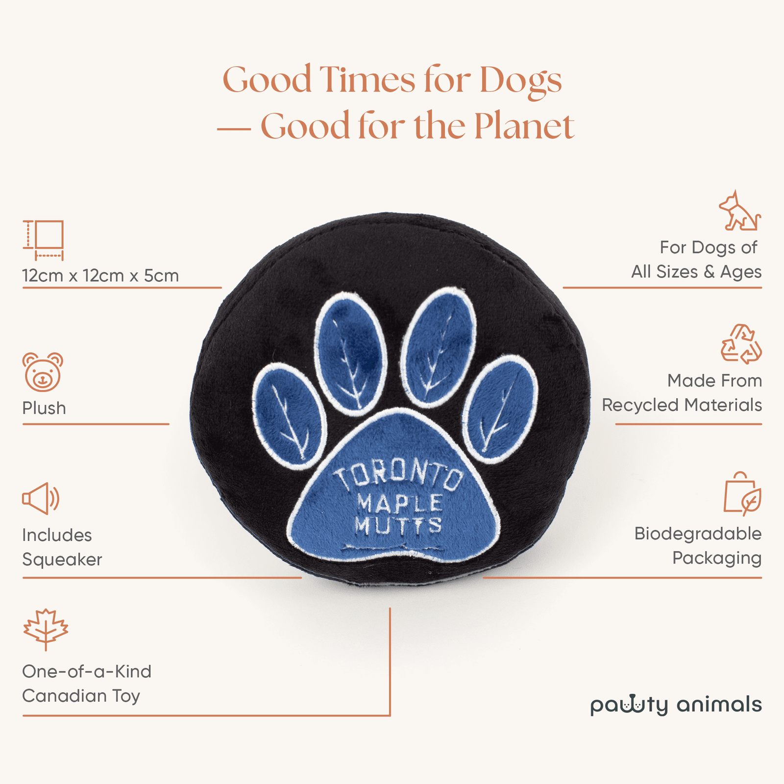 Toronto Maple Mutts Dog Toy