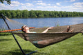 Deluxe Polyester Rope Hammock with 3-Beam Stand