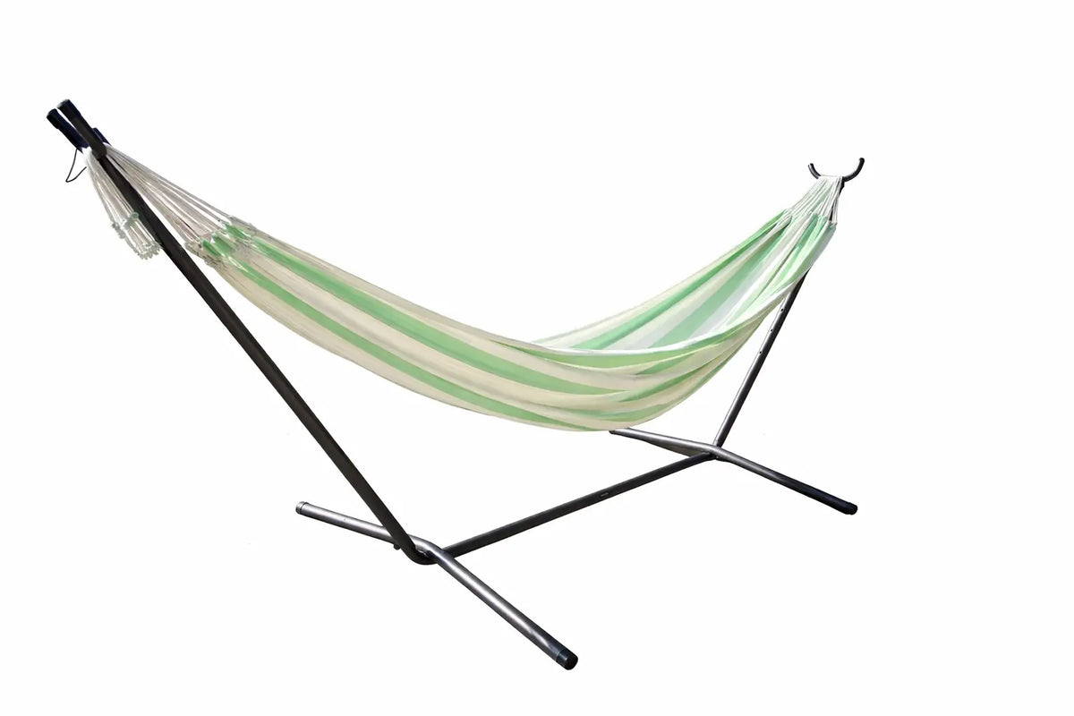 Premium Brazilian Style Double Hammock with Universal Stand