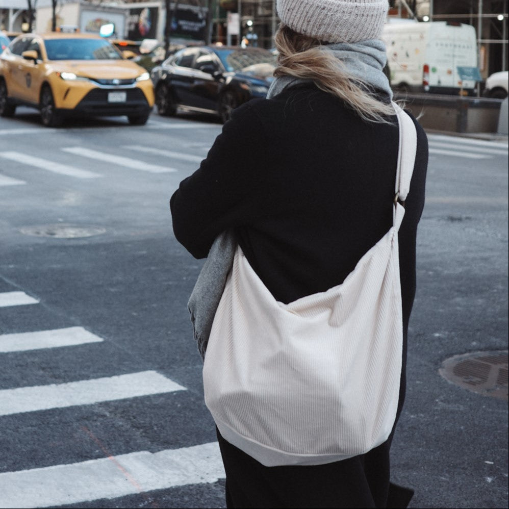 Corduroy Crescent Bag | Adjustable Strap