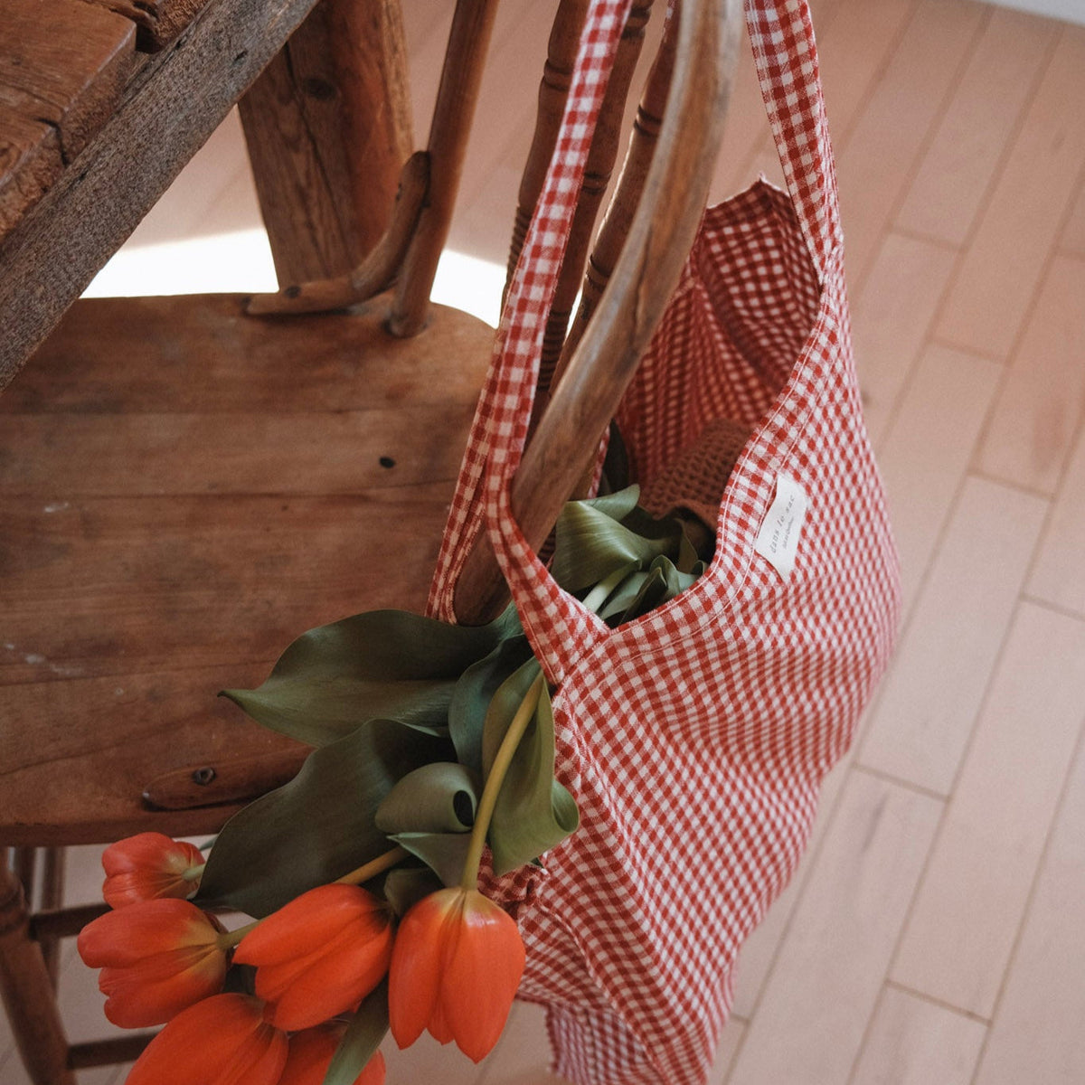 Organic Cotton Tote — Gingham Collection