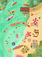 Lake Day | 250 Piece Puzzle | Kids & Adults | Designed in Canada by Nabeela Rumi