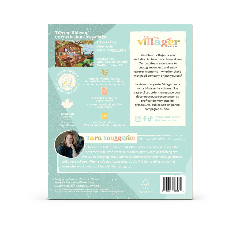Treetop Hideout | 250 Piece Puzzle | Kids & Adults | Designed in Canada by Tara Younggren