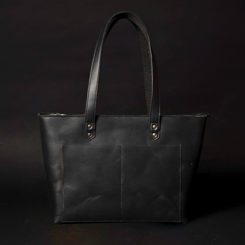 Classic Cognac Leather Tote Bag