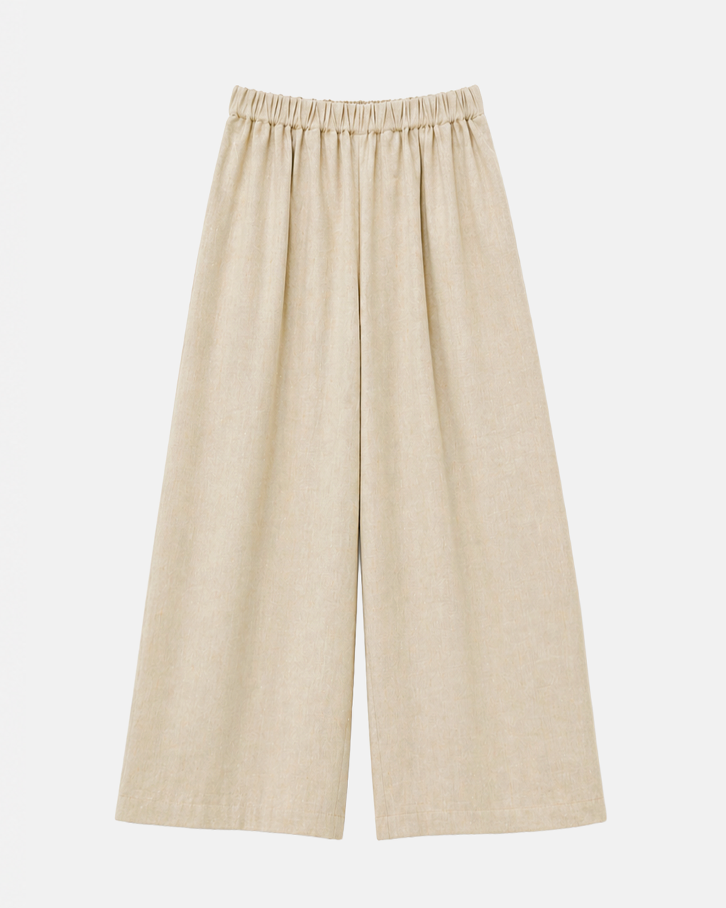 Linen-Look Flared Trousers