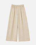 Linen-Look Flared Trousers