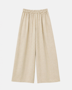 Linen-Look Flared Trousers