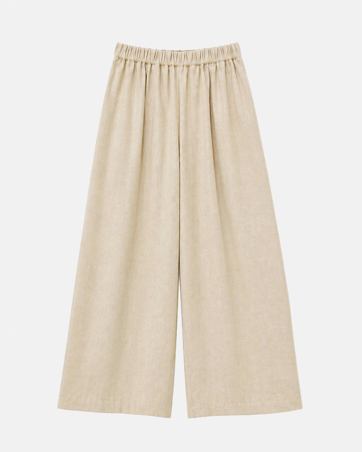 Linen-Look Flared Trousers