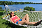 Cotton Rope Hammock with 3-Beam Stand