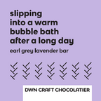 earl grey lavender milk chocolate bar