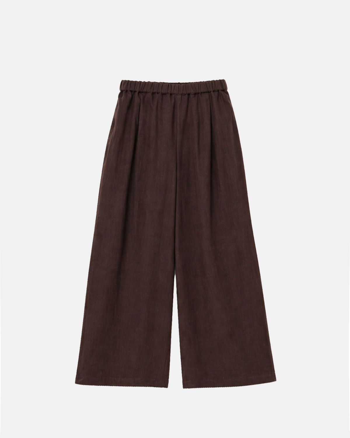 Linen-Look Flared Trousers