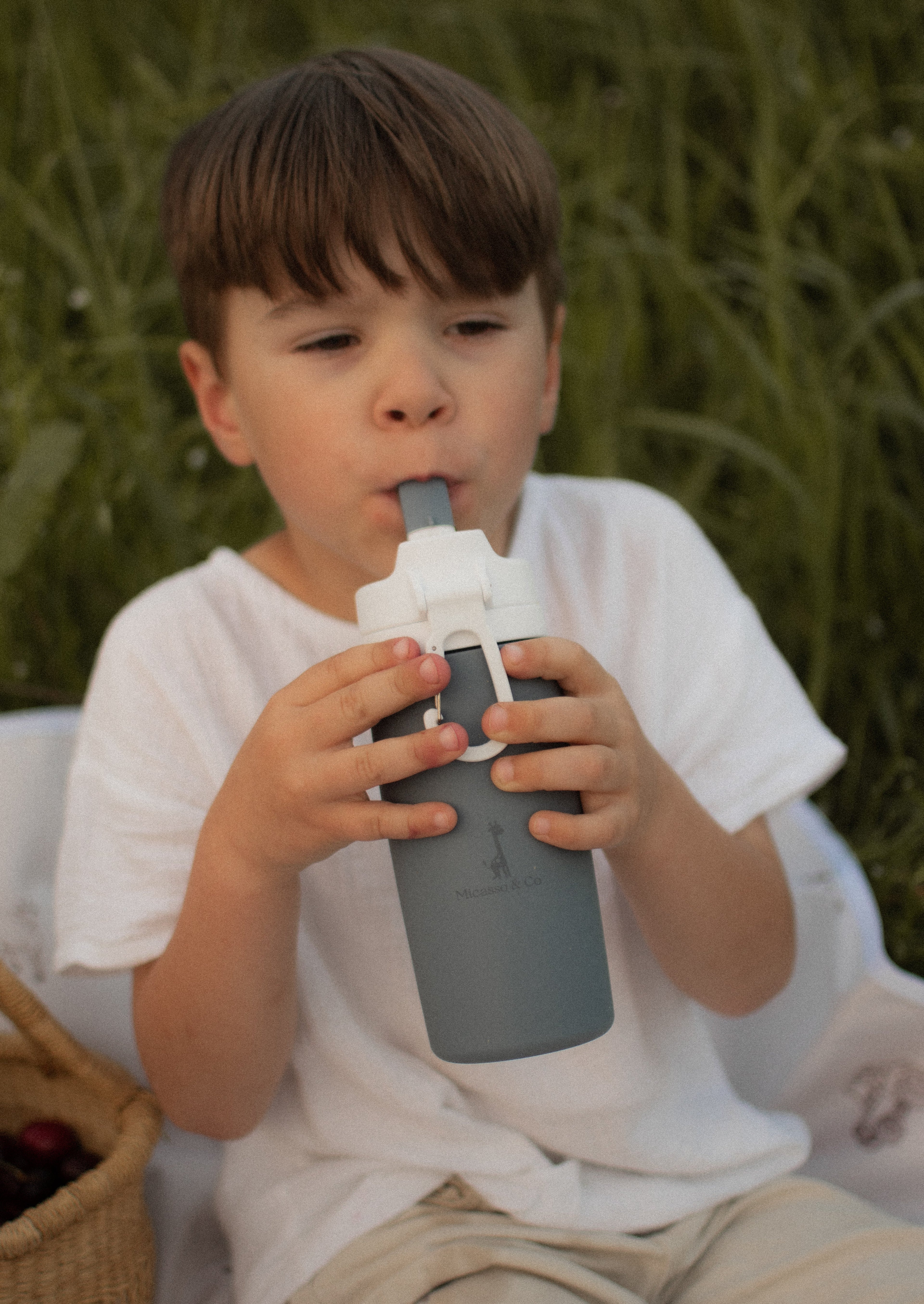 Kids' Silicone Water Bottle, 450 ml | Leak-Proof
