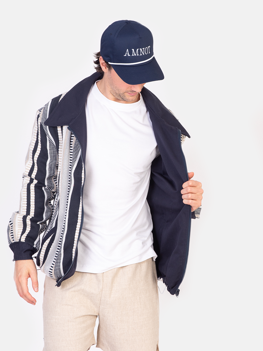 Reversible Striped Jacquard Jacket