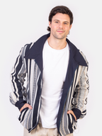 Reversible Striped Jacquard Jacket