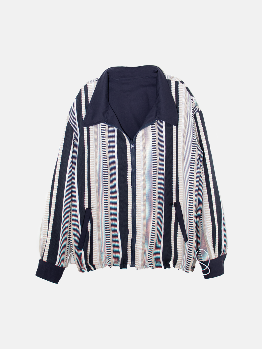 Reversible Striped Jacquard Jacket