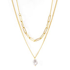 Double Chain Pearl Drop
