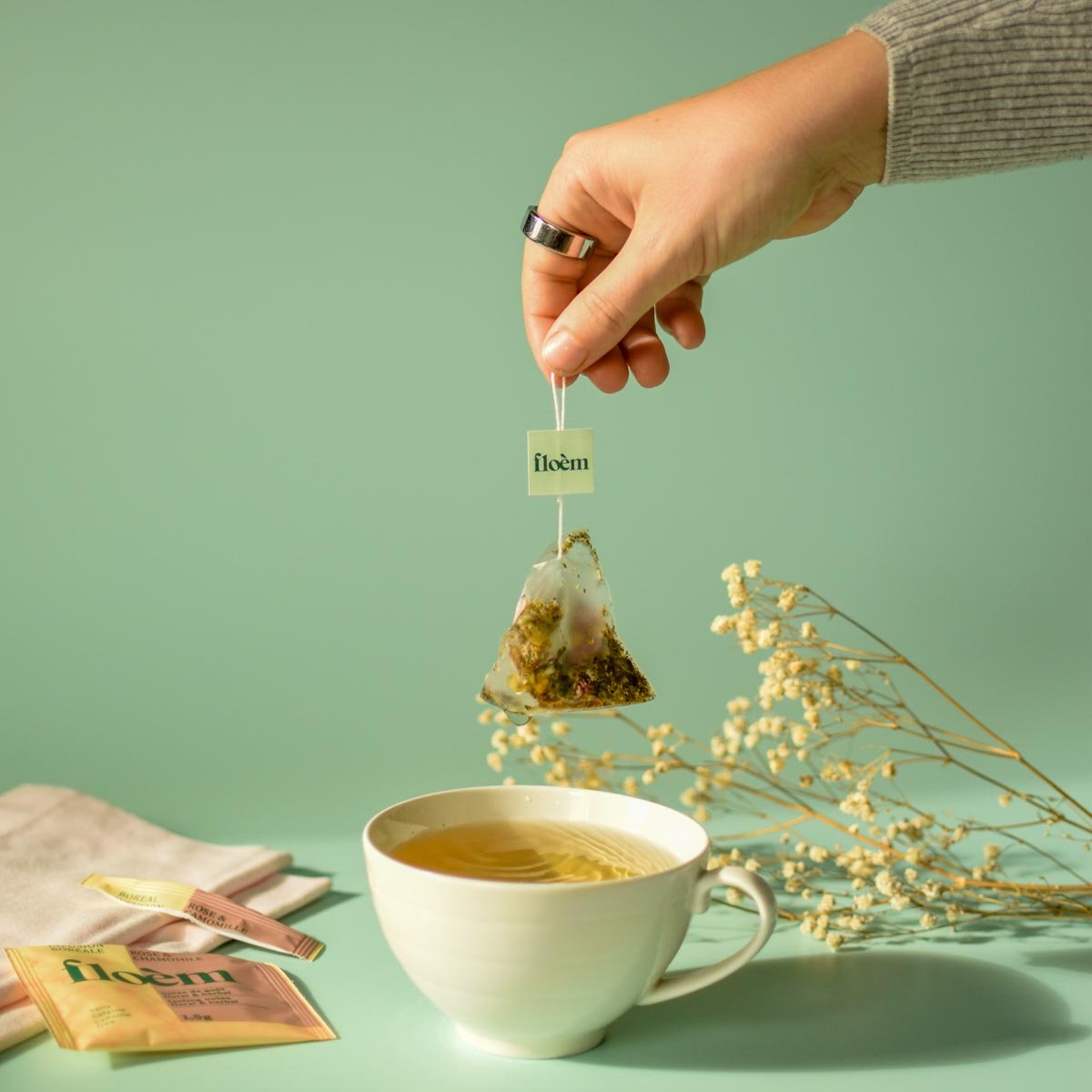 Herbal Tea, single sachet — Rose & Chamomile